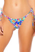 Luli Fama Water Blossoms Seamless Reversible Wavy Ruched Back Tie Side Bottom